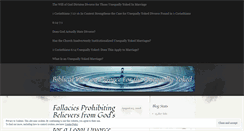 Desktop Screenshot of biblicalviewondivorce.com